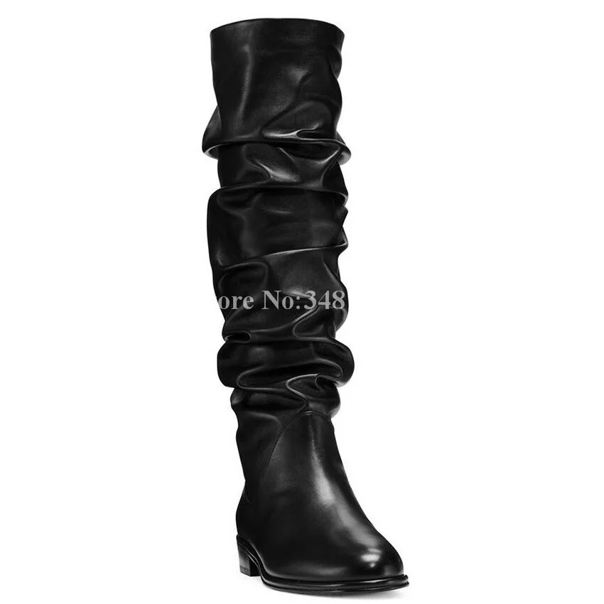 Más Mujer Normal Negro E Zapatos Ladoes Picture As Punta De Nuevo Invierno Pisos Rodilla Top Moda Otoño Venta Tamaño Redonda Plested Botas OxzqIT6wF