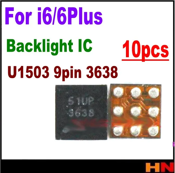10 шт. оптовая продажа U1503 9pin 3638 чип управления подсветкой ic для iPhone 6 + Plus 6G |