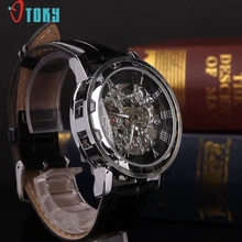 Excellente Qualité OTOKY De Luxe Automatique Mécanique Cadran Squelette En Acier Inoxydable Bande Montre-Bracelet Hommes Femmes Meilleur Cadeau De Noël