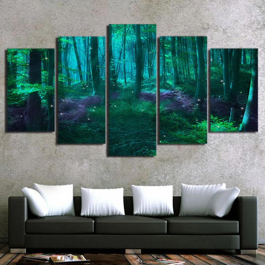 Canvas-Poster-Home-Decor-5-Pieces-Green-Tree-Abstract-Fairy-Tale-Forest-Paintings-Modular-HD-Prints.jpg_.webp_640x640