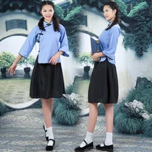 Костюм для девочек, китайский костюм для выступления на сцене, Униформа, костюмы косплей, китайский костюм для студентов