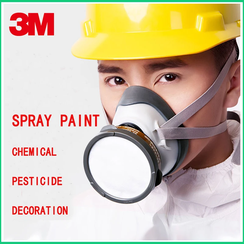 

3M 1201 Half Face Dust Mask Respirator Against Organic Gas Mask Steam Filtration Spray Paint Chemical Pesticide Respirator Masks