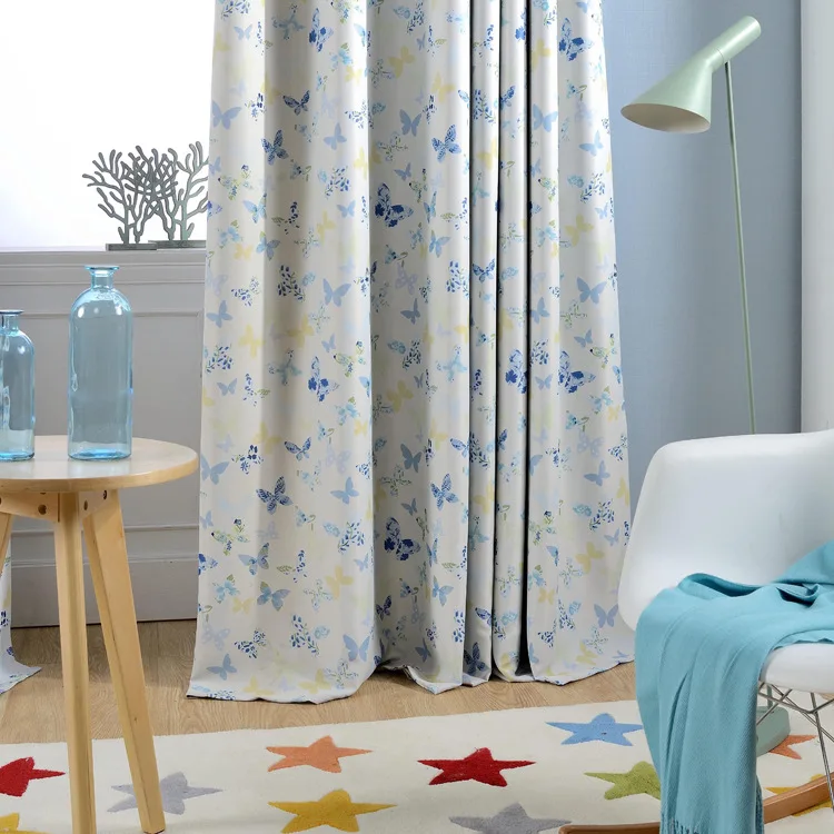 

New Simple Modern Shuttle High Precision Full Shading Printing Curtains for Living Dining Room Bedroom.