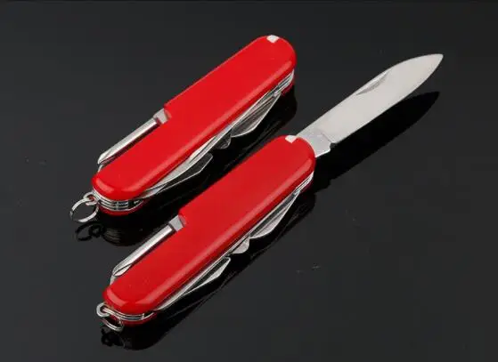 Красный Швейцарский швейцарский нож из нержавеющей стали, многофункциональные складные армейские ножи, нож для выживания на открытом воздухе
