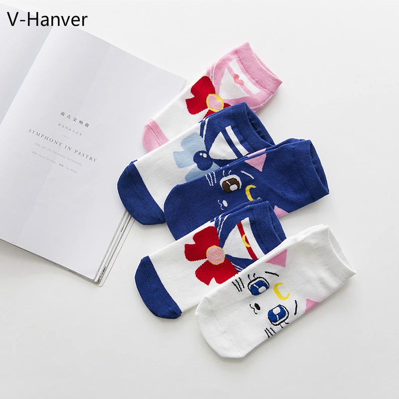 Новые японские розовые милые носки дышащие комфортные Kawaii короткие до щиколотки