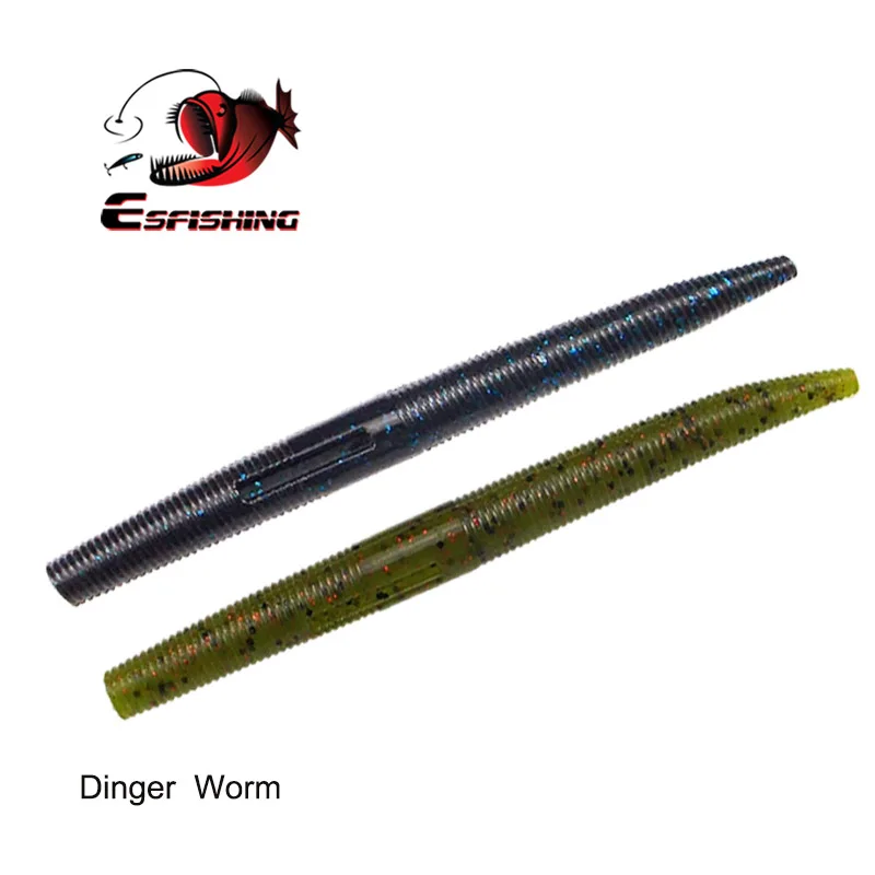 

ESFISHING Fishing Lures Sea Dinger Worm 140mm 8g 10pcs Jigging Lure Fishing Bait Soft Lures Isca Artificial Crankbait PVA