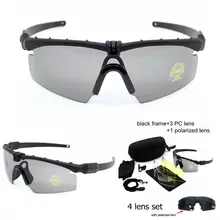 Тактические поляризованные очки армейские очки страйкбол очки для стрельбы для спортивные солнцезащитный очки для мужчин Wargame Походные Военные очки