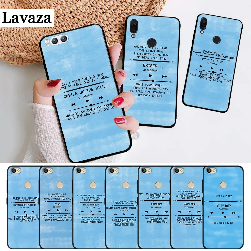 

Lavaza Ed Sheeran Lyrics Pictures Diy Silicone Case for Xiaomi Redmi 4A 4X 5A 5 Plus S2 6 6A 7A K20 Note 4 7 Pro Prime Go