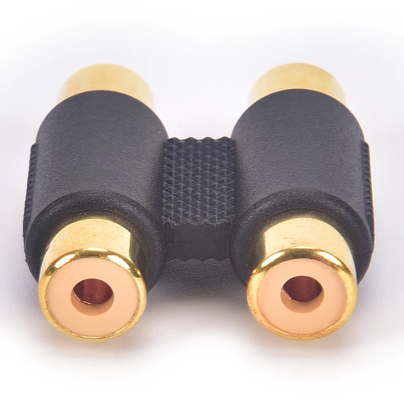 Двойной 2 глава RCA Женский аудио разъем адаптер Phono муфта Видео разъем соединитель-гнездо типа RCA двойной муфта