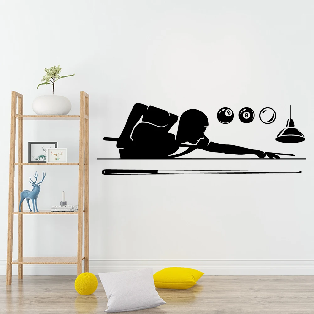 

DIY Art Billiard Wall Art Decal Wall Stickers Pvc Material Removable Wall Sticker Wall Decals