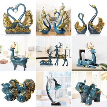 

Nordic style elk decoration model home TV cabinet coffee table art soft decoration personality decoration creative