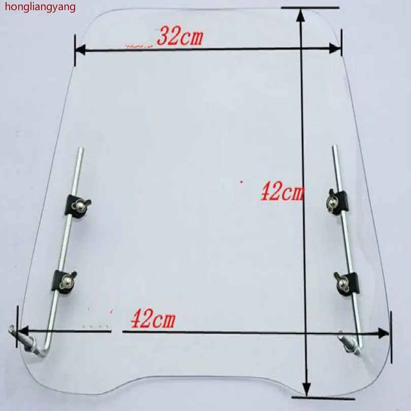 420*420*3mm Plexiglass scooter windshield motorcycle wind deflector