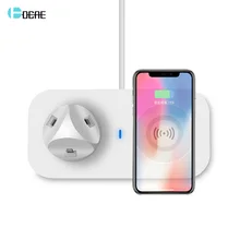 DCAE 10 Вт Qi Беспроводное зарядное устройство для samsung S9 S8 S7 Xiaomi huawei Быстрая зарядка док-станция для iPhone X 8 XS MAX XR держатель телефона