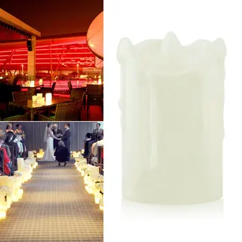 

LED Electronic Flameless Candle Lights AA Battery-Powered Simulation for Valentine's Day Party Flame Flashing Candle Lamps