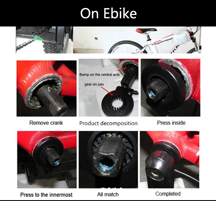 Clearance JS PAS System Pedal Assist Sensor  Electric Bicycle E Bike Speed Assistant Sensor Ebike Conversion Kit Parts Accessories MTB 8