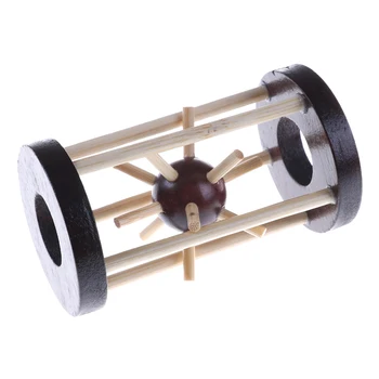 

Wooden Intelligence Toy Ming Lock Take out Spiked Ball Brain Teaser Toy