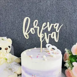 Элегантный написание навсегда для свадебного торта Топпер, MR and MRS Свадьба украшения, товары для вечеринки, уникальный торт Топпер
