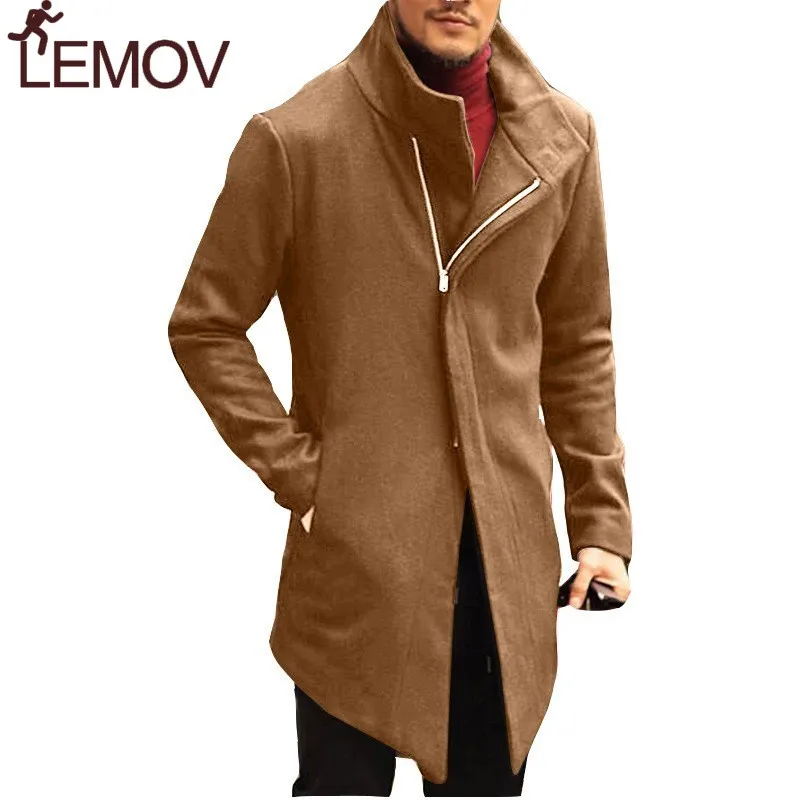 

Long Windbreaker Men Jacket Winter Zipper Trench Coat Men Outwear Chaqueta Hombre Jacket Men Streetwear Veste Homme ZOGAA