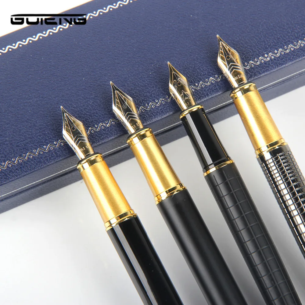 

GUTENG 0.5mm Iraurita Fountain pen Full metal Golden Clip luxury pens Jinhao Caneta Stationery Office school supplies
