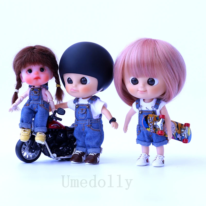 

1PCS High Quality Doll Denim Overall or Vest for Ixdoll, Middle Blyth, Blyth,Holala, Ob11 Doll Bib Pants Clothes Accessories