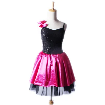 

The New Female Ballet Skirt Long Strap Children Modern Dance Competition Skirt Classical Ballet Costumes Dancing Dress Kids