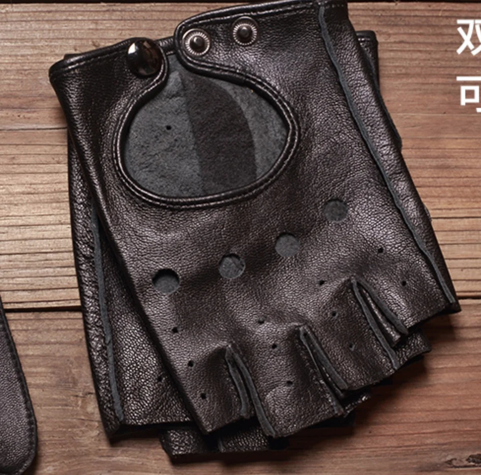 Vintage Open Knuckle Leather Driving glove c2