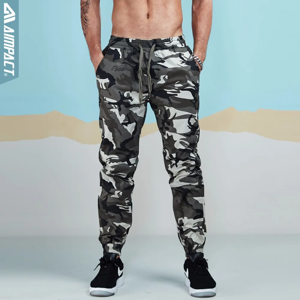 Aimpact Camo Pants for Men Cotton Chino Jogger Pants Man Fitted Trace ...