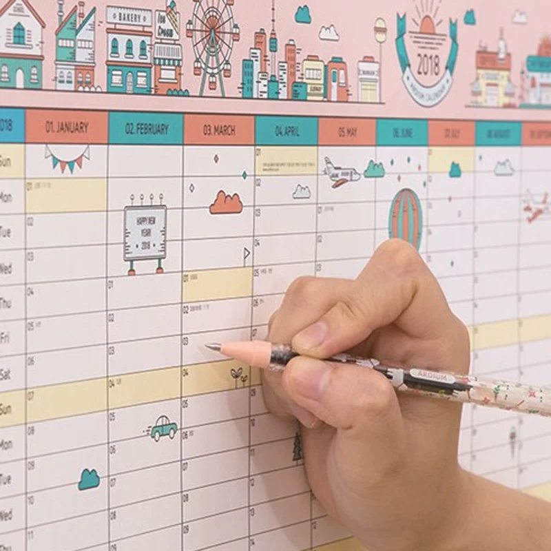 detail feedback questions about 1 pcs creative korean cute cartoon group planning calendar
