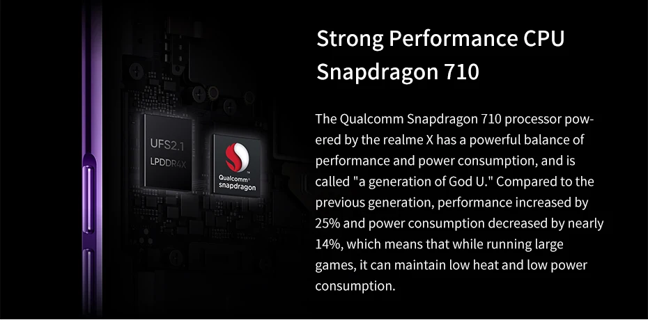 Мобильный телефон OPPO Realme X 6,53 дюймов 4G ram 64G rom Snapdragon 710 Восьмиядерный Android 9 Amoled экран 4G LTE смартфон