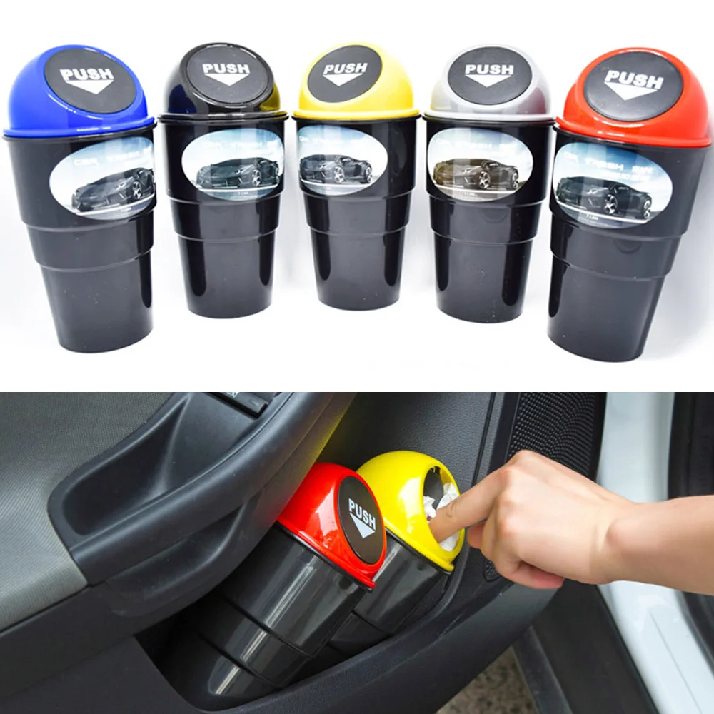 Buy New Plastic Car Trash Bin Car Trash Can Garbage
