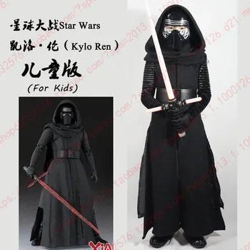 

New Star Wars Costume+Mask The Force Awakens Kylo Ren Cosplay Costumes for Kids/Children Halloween Carnival Costume Custom S-XL