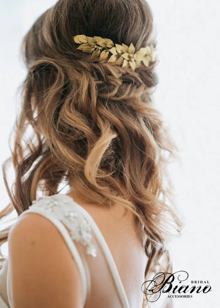 

Gold Leaf Bridal Hair Comb 2019 Spring Summer New Trends Forecast