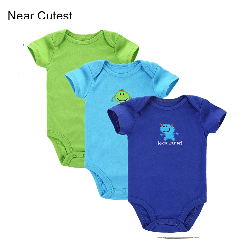 Боди с коротким рукавом для новорожденных 3 шт./лот|baby bodysuits|newborn baby bodysuitbebe body |
