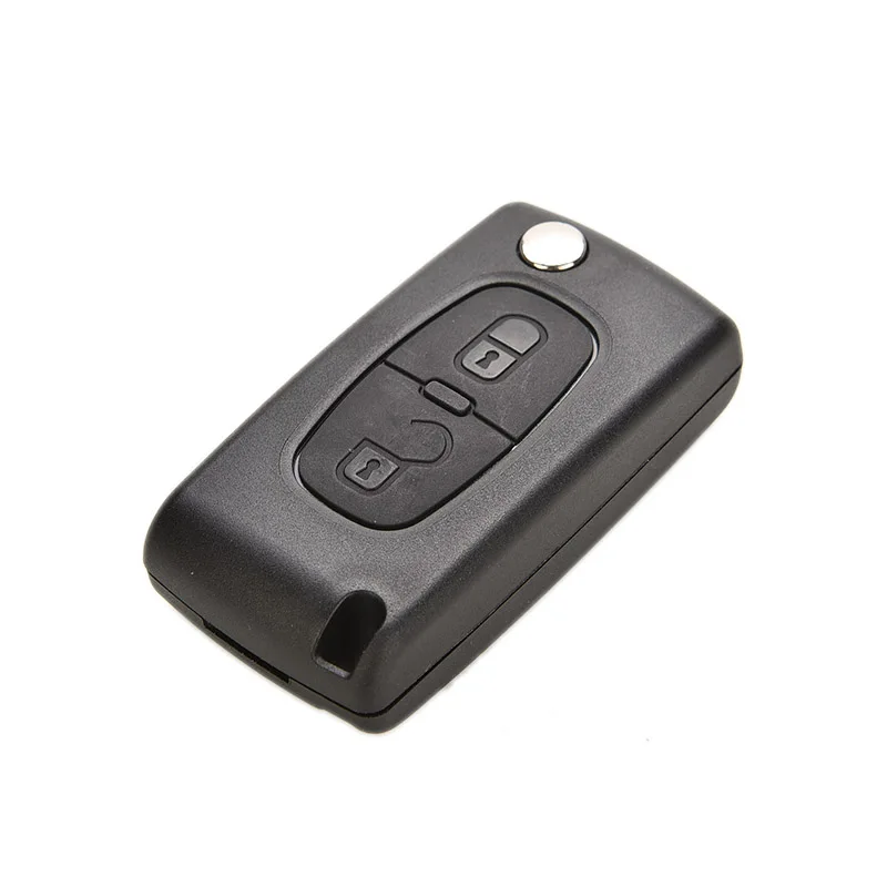 2 Button Plastic Key Shell Replacement Remote Car Key Case Cover For PEUGEOT 207 307 308 Folding Key Shell