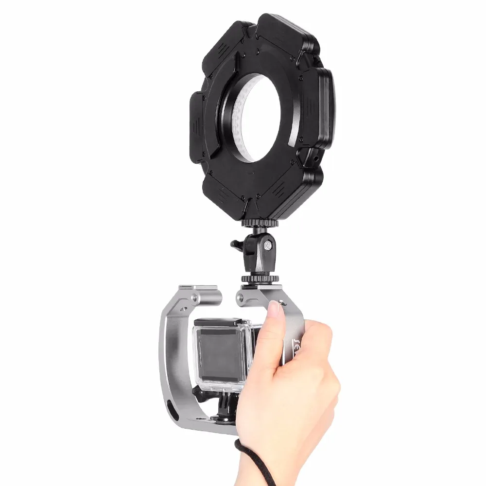 Diving Underwater Aluminum Selfie Monopod Mount Double-Arm Tray Handheld For Gopor Action Camera Holder (6)