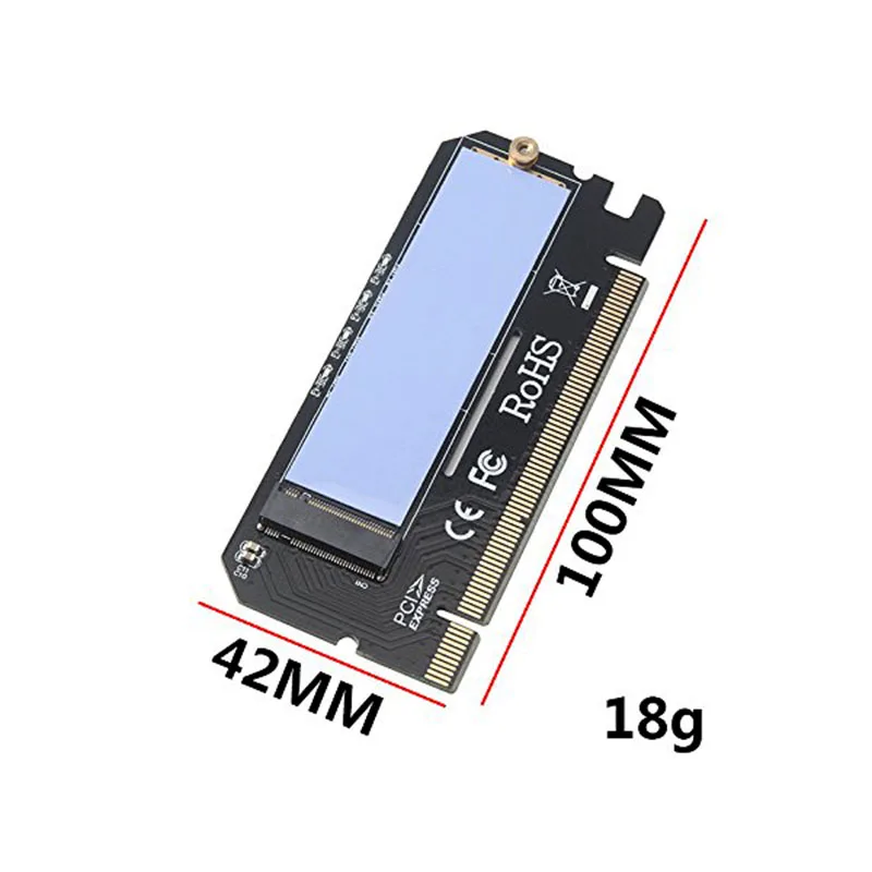 

New PCIE NVME M.2 SSD To PCIE X16 Adapter Card M-Key Interface For Windows 7 8 10 Linux EM88