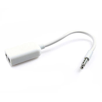 

Audio Line Headset 3 .5 Mm Jack Earphone Splitter 1 In 2 Couples Lovers Adapter For Iphone Mp3 Mp4