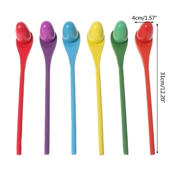 

New 6PCS Balance Spoon Care Ball Outdoor Sports Multiplayer School Game Toys
