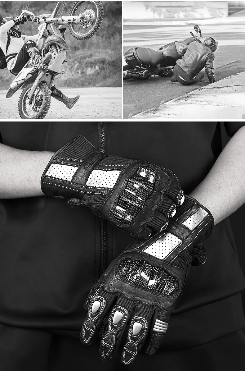 INBIKE перчатки из углеродного волокна для мотоцикла противоскользящие гоночные защитные перчатки Экипировка кулак для мужчин и женщин амортизация мотора перчатки