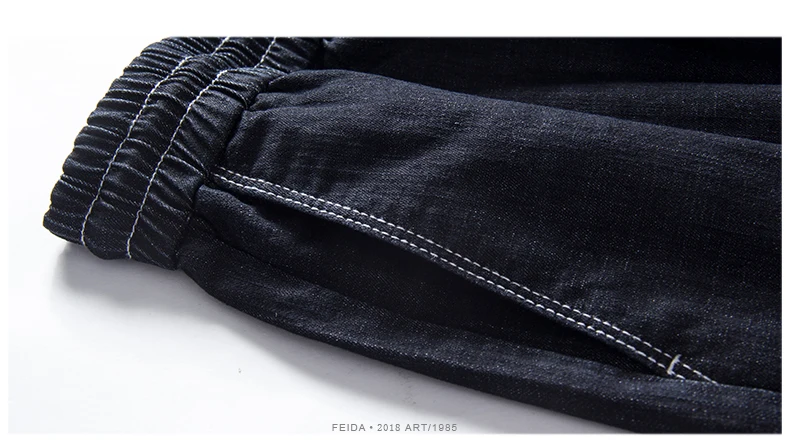 Мужские джинсовые шорты лето стиль боковой карман на завязках Талия Slim Fit Короткие джинсы Мужская брендовая одежда черный плюс размер 46