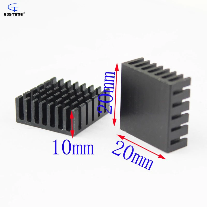 NA 6Pcs 10mm x 10mm x 10mm Heat Sink Aluminum Heat Diffuse Cooling fin Black NA 6Pcs 10mm x 10mm x 10mm Heat Sink Aluminum Heat Diffuse Cooling fin Black