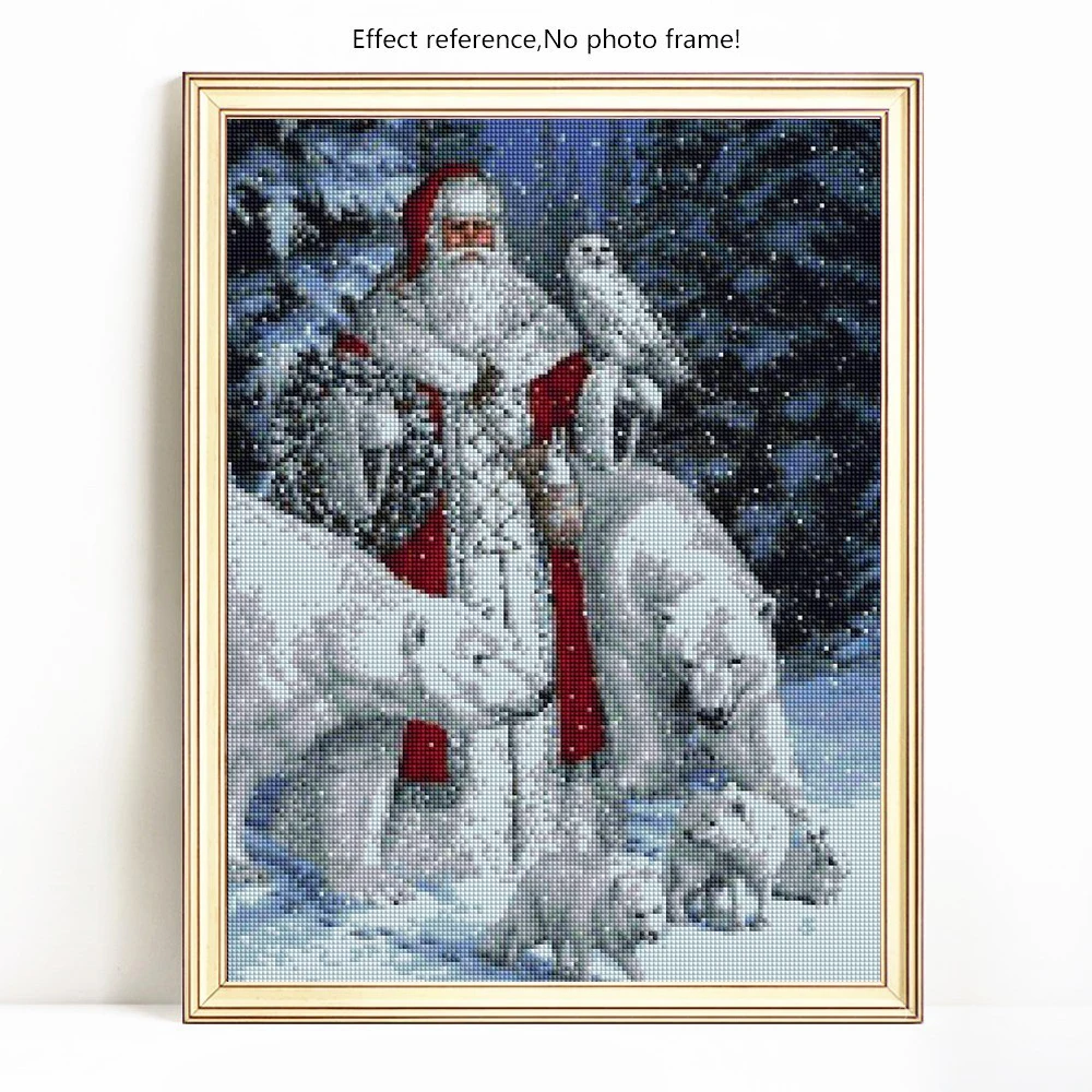 Evershine DIY 5D Diamond Embroidery Christmas Pictures Of Rhinestones Diamond Painting Full Square Santa Claus Holiday Gift