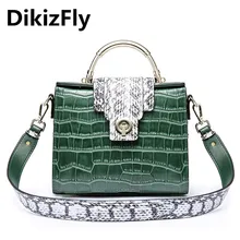 DikizFly модные сумки из кожи аллигатора, женские сумки-мессенджеры, сумки на плечо из спилка, женские сумки из крокодиловой кожи, брендовые роскошные сумки