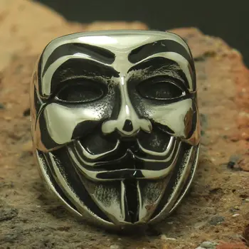 

Men Boy 316L Stainless Steel Cool Punk Gothic Clown Newest Ring