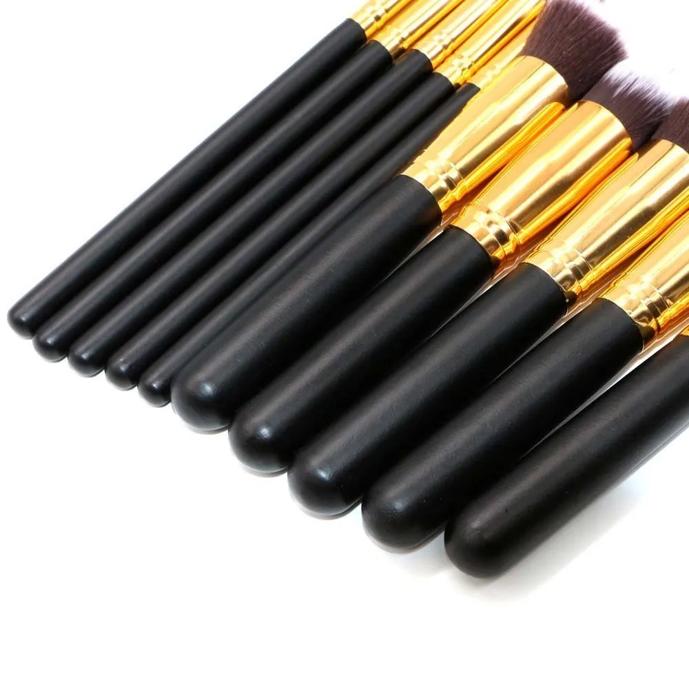 BLUEFRAG Pro Makeup Brush Set Powder Foundation Eyebrow Eyeshadow Cosmetic Make Up Tools Toiletry Kit for Women 10Pcs/set|makeup brush set|brush