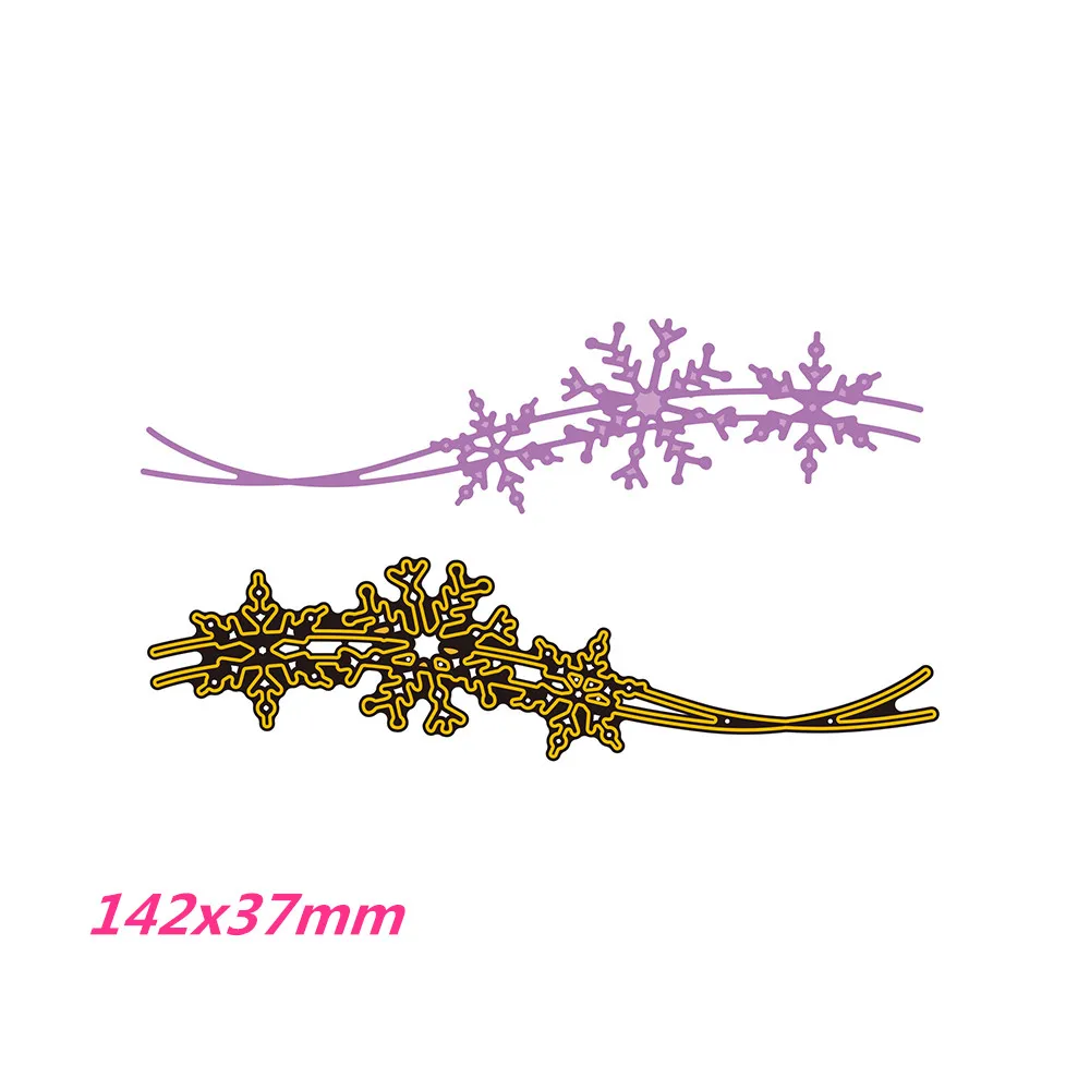 

142x37mm Snowflake Photo Frame Metal Stencil for DIY Scrapbooking/Photo Album Decorative Embossing DIY Paper Card