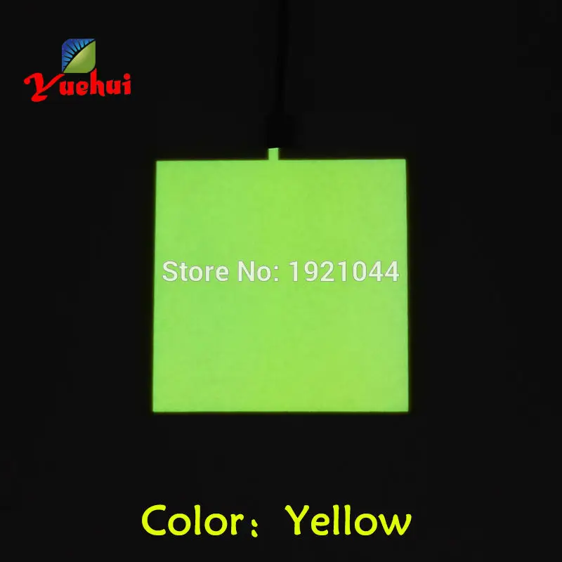 6 цветов на выбор 10X10 см без инвертора el лист el панель для экрана, праздника, автомобиля, дома, модели, праздничные и вечерние украшения - Цвет: yellow