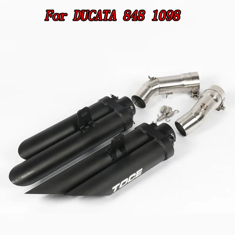 

For DUCATI 848 1098 Motorcycle exhaust Slip-on Full System With Muffler 848 1098 Moto Under Seat Exhaust escapamento moto Pipe