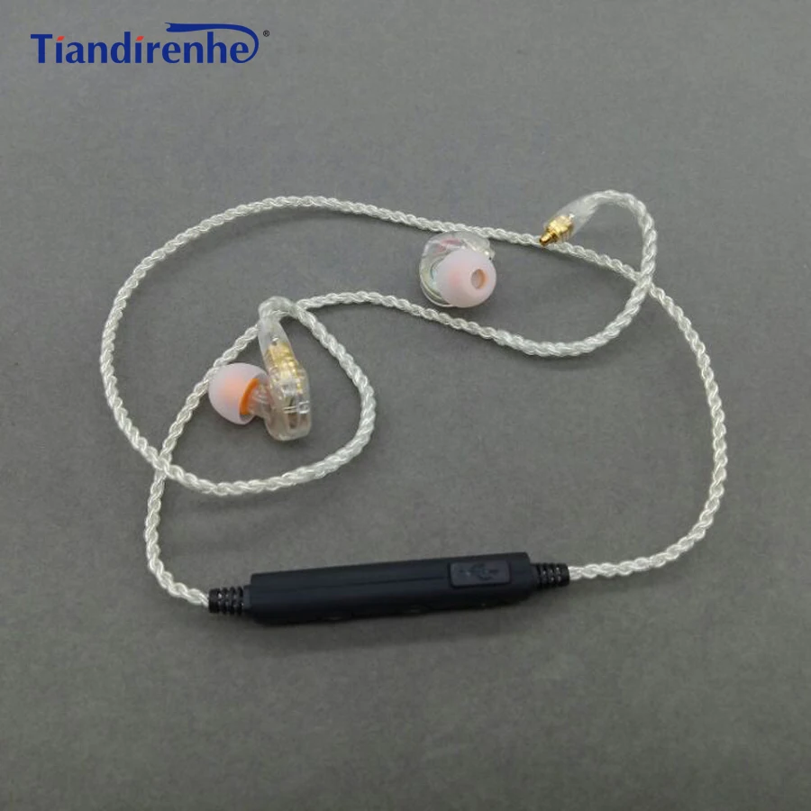 76 Cores MMCX DIY SE215 Earphone Original Upgrade Silver Plating Cable Detachable Wire for Shure SE315 SE535 SE846 UE900 | Электроника