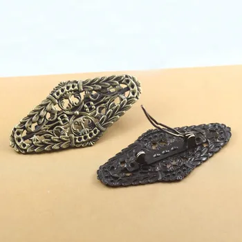 

40*60mm Hair Clip Hairpins Headwear Clips Barrettes Filigree Flower Women's Bride Hairgrip Headdress DIY Accessories Findings